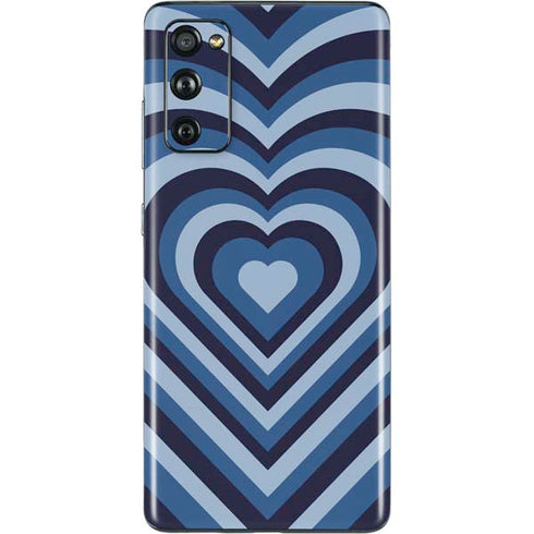 Blue Heart Pattern Galaxy S20 Fan Edition Skin